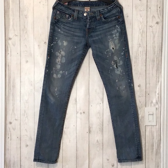 VGUC Well Loved Women’s 27 True Religion “Brianna” Boyfriend Jeans - Picture 1 of 8